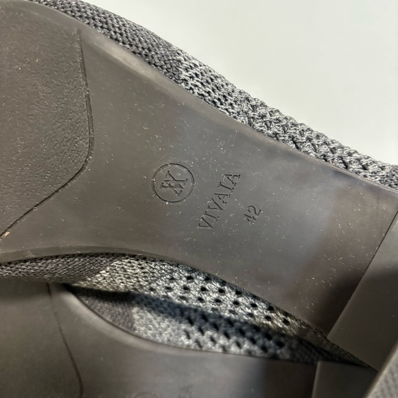 VIVAIA Melissa Lace Gray Square-Toe Perforated Knit Pull On Heeled Ankle Boots - Picture 13 of 16